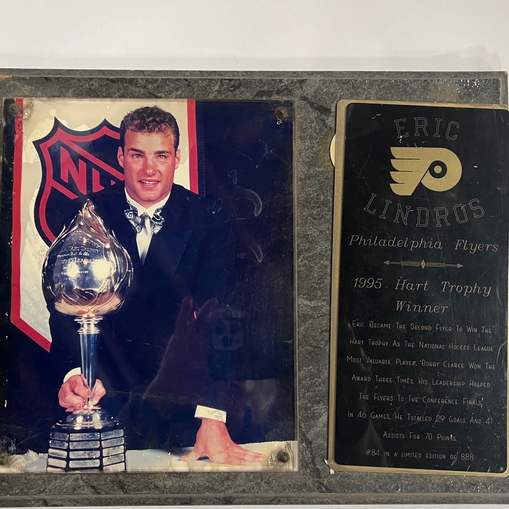 Vintage NHL Flyers Eric Lindross Plaque